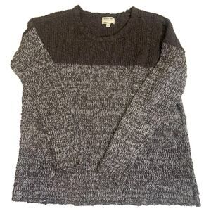 RVCA Sweater Womens Small Brown Tweed 100% Acrylic Skater Chunky Knit Pullover